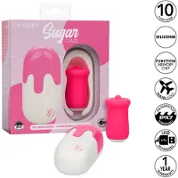 Calexotics Sugar Craze Zungenstimulator Rosa Silikon 10 Vibrationsfunktionen IPX7 Wasserdicht Reisefreundlich