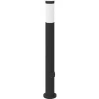 vidaXL Pollerleuchte mit Auslass 80 cm Edelstahl IP44