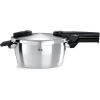 Fissler Schnellkochtopf "Vitaquick Premium", silber (edelstahlfarben), H:16,5cm L:39cm Ø:18cm, Töpfe, Schnellkochtopf, Made in Germany