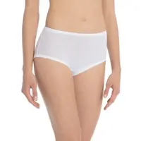 Calida Taillenslip "Iconics", Damen, Gr. 48, weiß, Feinripp, Obermaterial: 100% Baumwolle, unifarben, normal, Unterhosen Taillenslip, Ajour-Muster, Feinripp-Qualität, Baumwolle, elastischer Bund