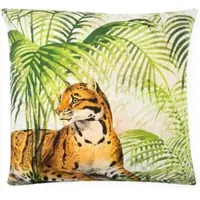 Excelsa Dekokissen Leopard Baumwolle 45x16x45 cm Bunt