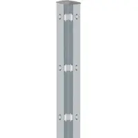 Wellker Eckpfosten Doppelstabmattenzaun mit Abdeckleiste verzinkt zum Einbetonieren, 830 mm