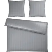 Premium Living Bettwäsche Xenia Streif XXL Silberfarben ca. 200x200cm