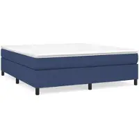 Syfax Boxspringbett mit Matratze Blau 160x200 cm Stoff