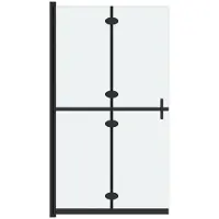 vidaXL Faltbare begehbare Duschwand ESG-Glas mattiert 70x190 cm