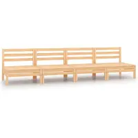 vidaXL "im Angebot" Garten-Mittelsofas 4 Stk. Massivholz Kiefer - Stapelsessel CC20730