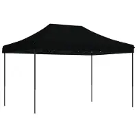 Syfax Partyzelt Faltbar Pop-Up Schwarz 410x279x315 cm
