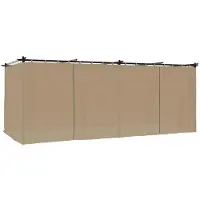 vidaXL Pavillon mit Vorhängen Taupe 6x3 m Stahl