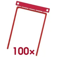 Top-Print Abheftbügel 393124, D-Clip, 100 Stück, 80mm Füllhöhe, Plastik mit Drahtkern, Deckschiene