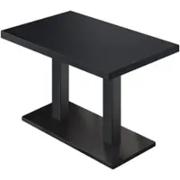 GGM Möbel MBM | Bistro Tisch | 120 x 70 x 74,5 cm | Melamin | Schwarz / Schwarz