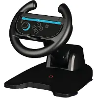 Konix Rennlenkrad – Nintendo Switch Joy-Con 2 Controller – Kompatibel mit Mario Kart World – Saugnapfhalterung – Schwarz
