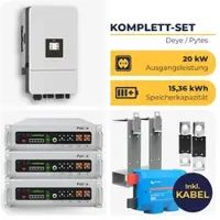 HUSATECH Deye Hybrid-Wechselrichter SUN-20K-SG05LP3 mit 3 x Pytes E-Box V5° Alpha | 3-phasig / 20 kW / 15,36 kWh