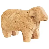 Wmg Holzschaf Pappel natur Höhe 40 cm, Länge 55 cm