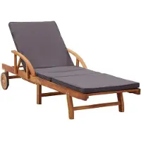 vidaXL Sonnenliegen mit Auflage Massivholz Akazie , Gartenliegen Design 2024