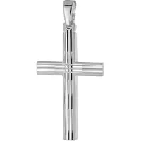 Trendor 21312 Kreuz-Anhänger 925 Silber Rhodiniert 24 mm für Damen und Herren