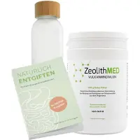 ZeolithMED Zeolith MED Starter-Set: Detox-Pulver, Trinkflasche & Ratgeber 650 g Pulver zur Herstellung einer Susp. zum Einnehmen