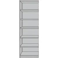 Kerkmann Regalfeld »Office 7 OH« mit Rückwand - 600 mm tief grau, 75x225x60 cm