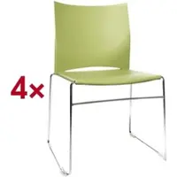 Topstar 4er-Set Stapelstühle »W-Chair« grün, 45x45 cm