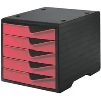 Styro Schubladenbox »styroswingbox« 5 Schubladen rot, 27x25.5x34 cm