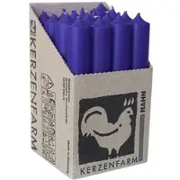 Kerzenfarm Hahn Stabkerzen Dunkelblau, 180/28 mm, , Brenndauer 12h, 16 St.