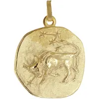 Trendor 21300-05 Anhänger Sternzeichen Stier 925 Silber Vergoldet Ø 20 mm