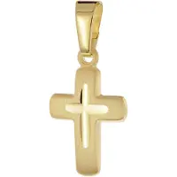 Trendor 21316 Kinder Kreuz-Anhänger Gold 585 / 14K 12 mm