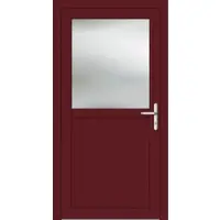 Haustuerenland.de RC2 Nebeneingangstür Aluminium "PAULA-G" 69 mm Weinrot RAL 3005 beidseitig innen öffnend DIN rechts