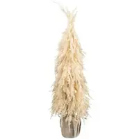 Creativ Green künstliche Pflanze Pampas im Jutesack, 82cm, creme