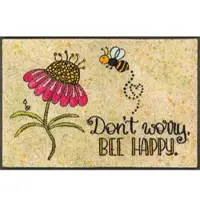 Kleen-Tex Fußmatte "Bee Happy" rechteckig