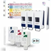 Blanc HYGIENIC SET: Hautschutzprogramm PROFI + Spender + 6x Füllmittel + Hautschutzplan nach Verordnung, robust & sparsam Industrie