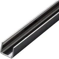 Tirocco U-Profil V2A Edelstahl gebürstet zur nachträglichen Montage (B=11 mm)