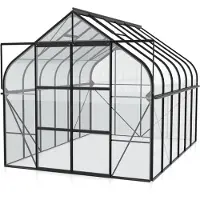 Pergart Vitavia, Aktionsangebot (inkl. 100 Euro Zubehör): Gewächshaus "Diana 9900", schwarz, 9,9 m², 3 mm ESG