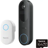 Reolink – 2K Video-Türklingel + Gong Wi-Fi – Schwarz
