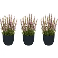 Creativ Green Kunstpflanze "Heidepflanze", rosa, H:17cm, Kunststoff, Kunstpflanzen, Kunstpflanze, mit detailgetreuer Gestaltung