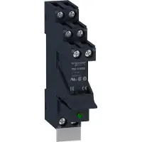 Schneider Electric Zelio RSB stikbensrelæ i sokkel med diode og skilt, 1 C/O kontakt på 16A og 24VDC forsyning