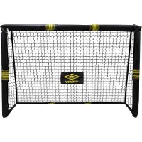 Umbro Fußballtor - Fussballtor 240 x 160 x 8 cm - Fußball Tor - Fussballtore für Garten Kinder und Erwachsene - Fussball Trainingszubehör für Innen und Außen - Metall - Schwarz/Gelb