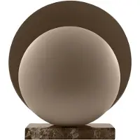 Globen Lighting Tischlampe Orbit, braun / rost, für Wohn- / Esszimmer, Metall, Design, Tischlampe