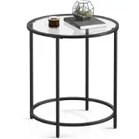 Vasagle Runder Beistelltisch, Kleiner Couchtisch, Beistelltisch