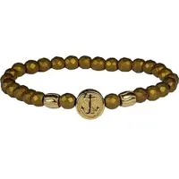 HAFENKLUNKER - ANKER ARMBAND - braun - gold