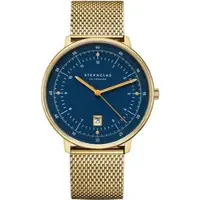 Sternglas - HAMBURG - dunkelblau - gold - Milanaise gold / 42MM