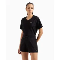 EA7 für Damen. 7W000079_AF13135 Felpa Shorts schwarz (XS), Lässig, Sportlich, Baumwolle, Multisport