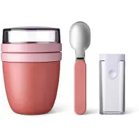 Mepal Müslibecher to go mit Löffel - - Vivid mauve