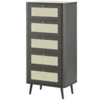 Roomers Kommode Vienna Premium , schwarz , Maße (cm): B: 60 H: 126 T: 40.0