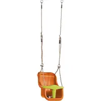 Axi Baby Schaukelsitz in Orange/Grün | Babyschaukel /Schaukelsitz für Babys und Kleinkinder ab 9 Monate