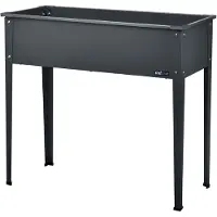 Axi Hochbeet aus Metall in Anthrazit | Pflanzkübel / Pflanzkasten auf Stelzen für Garten / Balkon / Terrasse | 100 x 30 x 80 cm