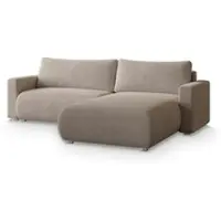 Masseno Ecksofa TURIN N mit Schlaffunktion L-Form, Sofa mit Bettkasten, Wohnzimmersofa, Couch, Soffa, Bettsofa, Couchgarnitur- Beige, NOW OR NEVER 05