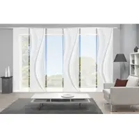 Vision S Schiebegardine "LAURINA 6er SET" Gr. 1, grau, B:60cm H:260cm, Polyester, Gardinen, Schiebegardine, Schiebevorhang Digidruck 6er Set LAURINA