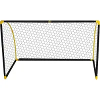 Umbro fußballtor - Fussballtor 180 x 91 x 120 cm - Faltbares fußball Tor - Fussballtore für Garten Kinder und Erwachsene - Fussball Trainingszubehör für Innen und Außen - Schwarz/Gelb