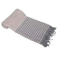 A & R Textile Group B.V. Hamam Towel Kusadasi|A & R Textile Group B.V.|Sand | Grey|100 x 180 cm
