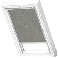 Velux Verdunkelungsrollo olive gepunktet manuell Rahmen aluminium DKL M06 4575S